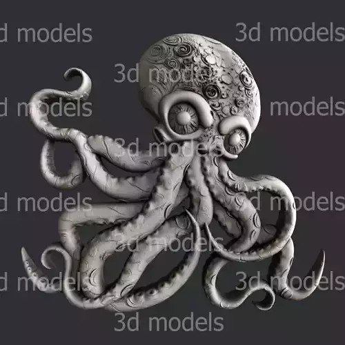 3d STL models for CNC router or 3dprinter Octopus P505