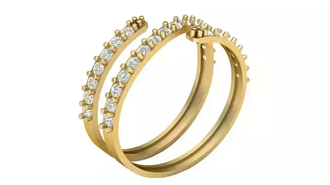 SOLITAIRE RING FOR WOMEN 3D PRINTABLE MODEL