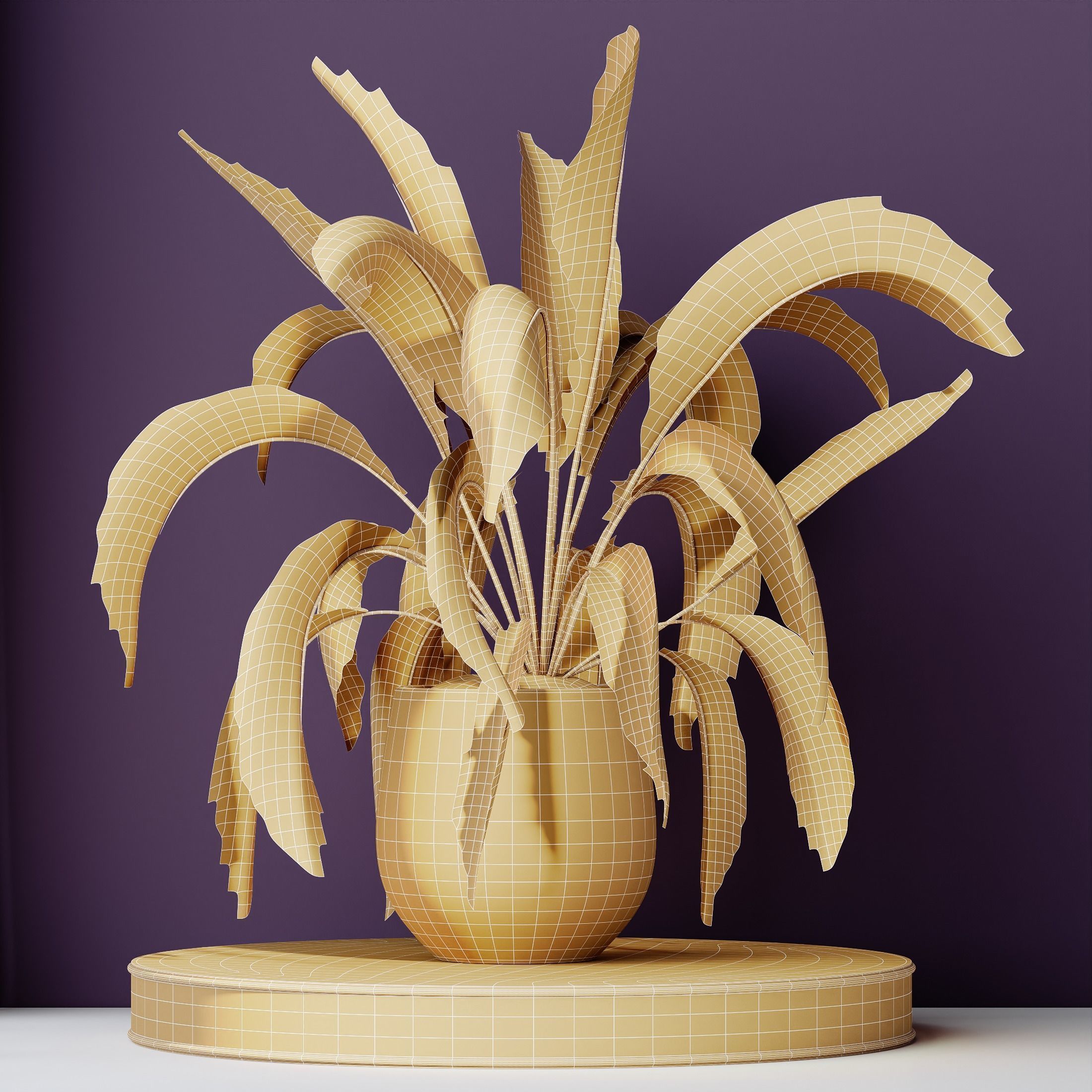 12 Different SETS of Plant Indoor SET VOL157 3D Model Collection_36