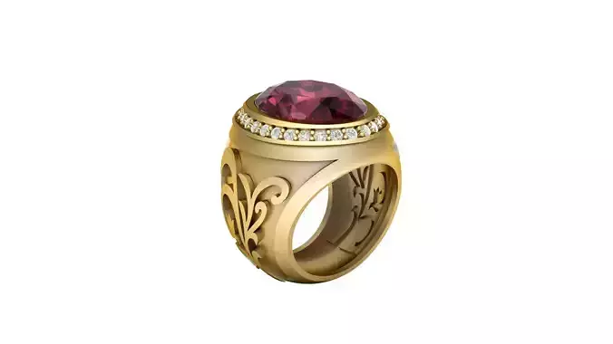 Turkish Men Fashion ring 3d Printable Model 3D print model