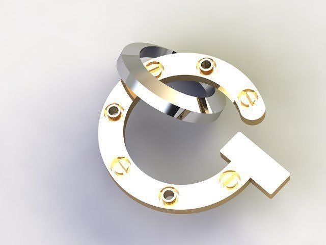 G with ring Locate Free 3D print model
