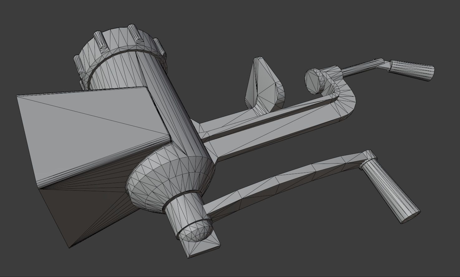 Old metallic kitchen appliances from ussr Low-poly 3D model_10