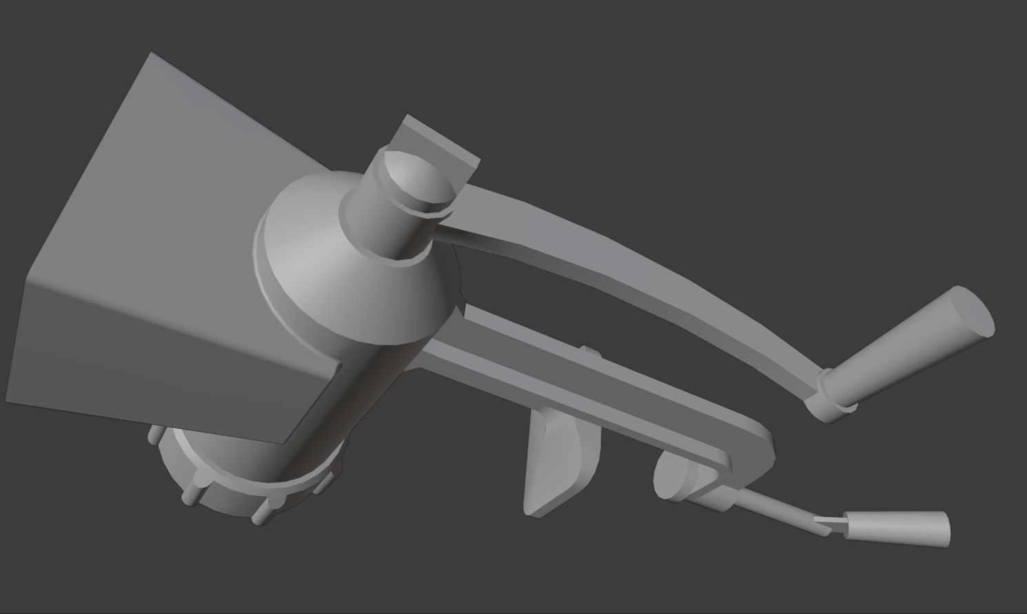 Old metallic kitchen appliances from ussr Low-poly 3D model_9