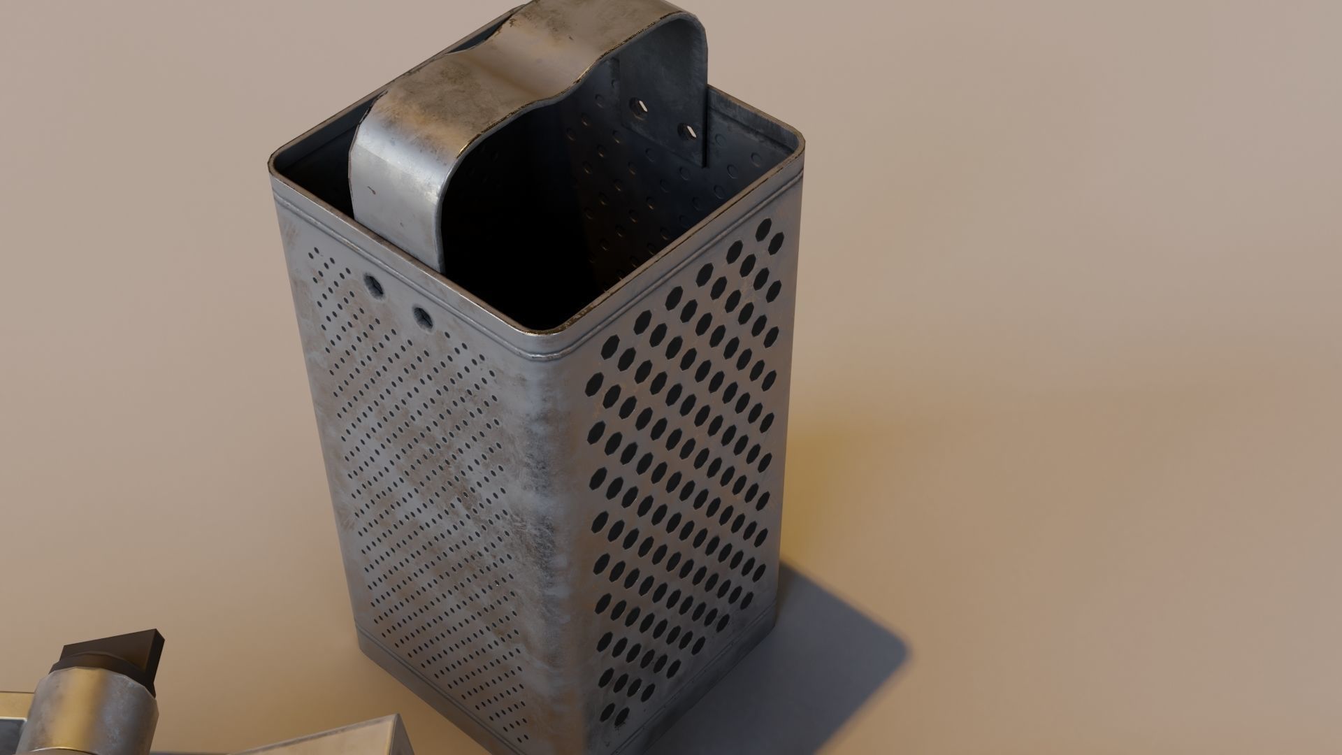 Old metallic kitchen appliances from ussr Low-poly 3D model_6