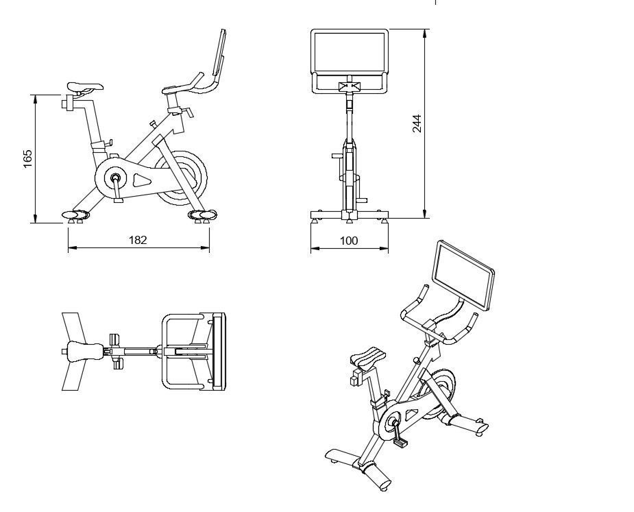 Exercise Bike Stationary Bike 3D Printable Cycle 3D print model_7