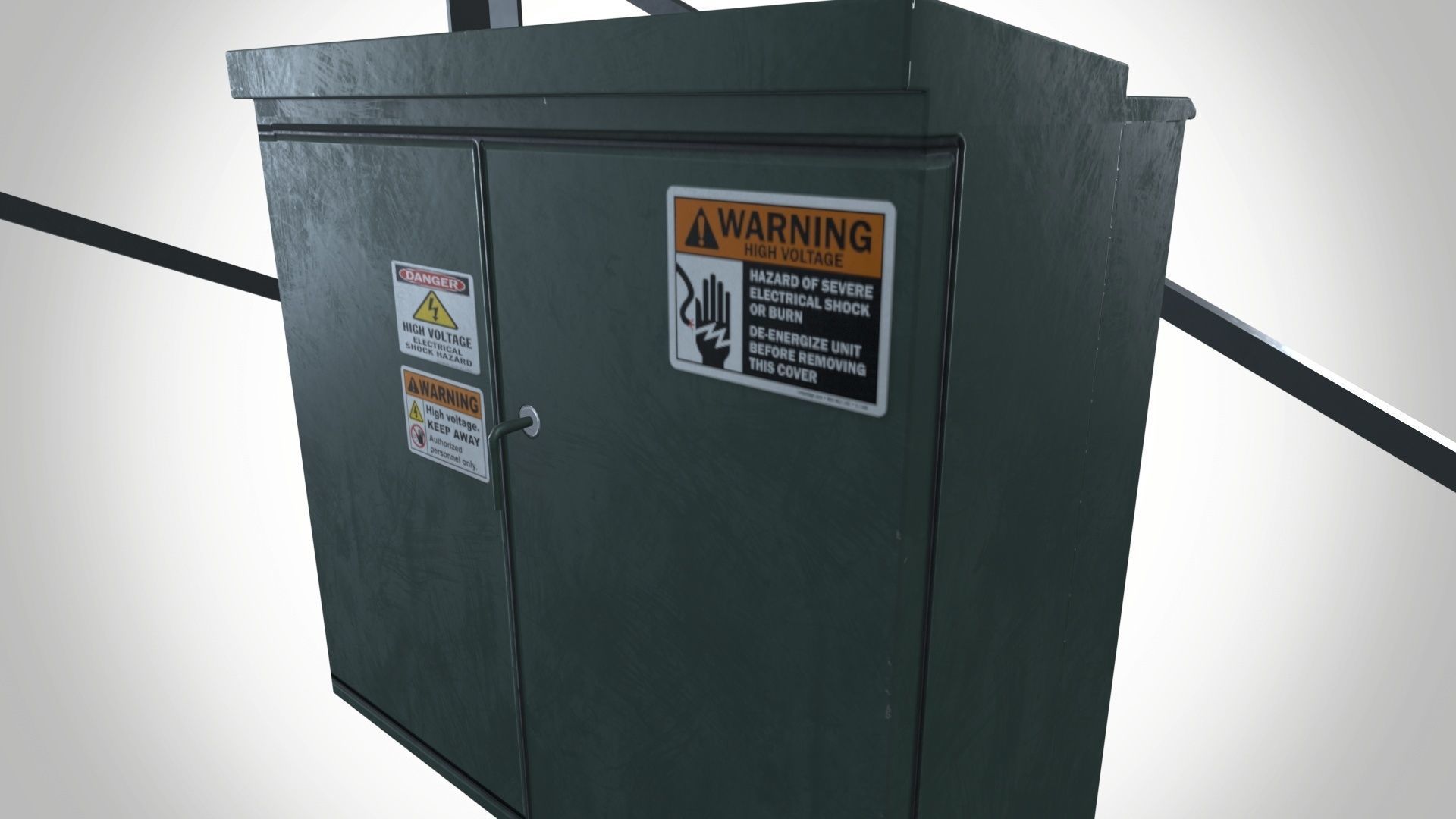 Cell Tower Low-poly 3D model_9