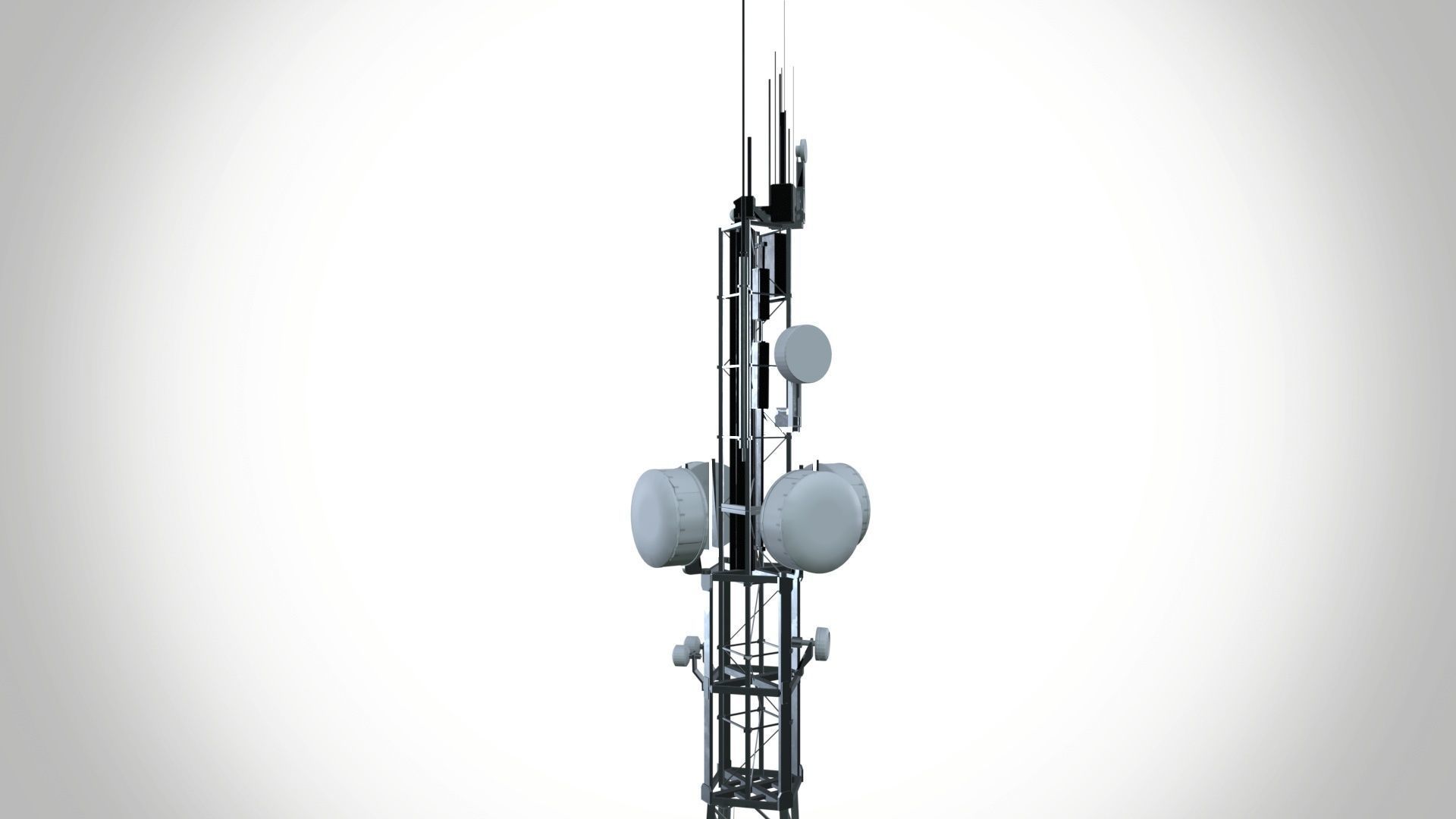 Cell Tower Low-poly 3D model_3