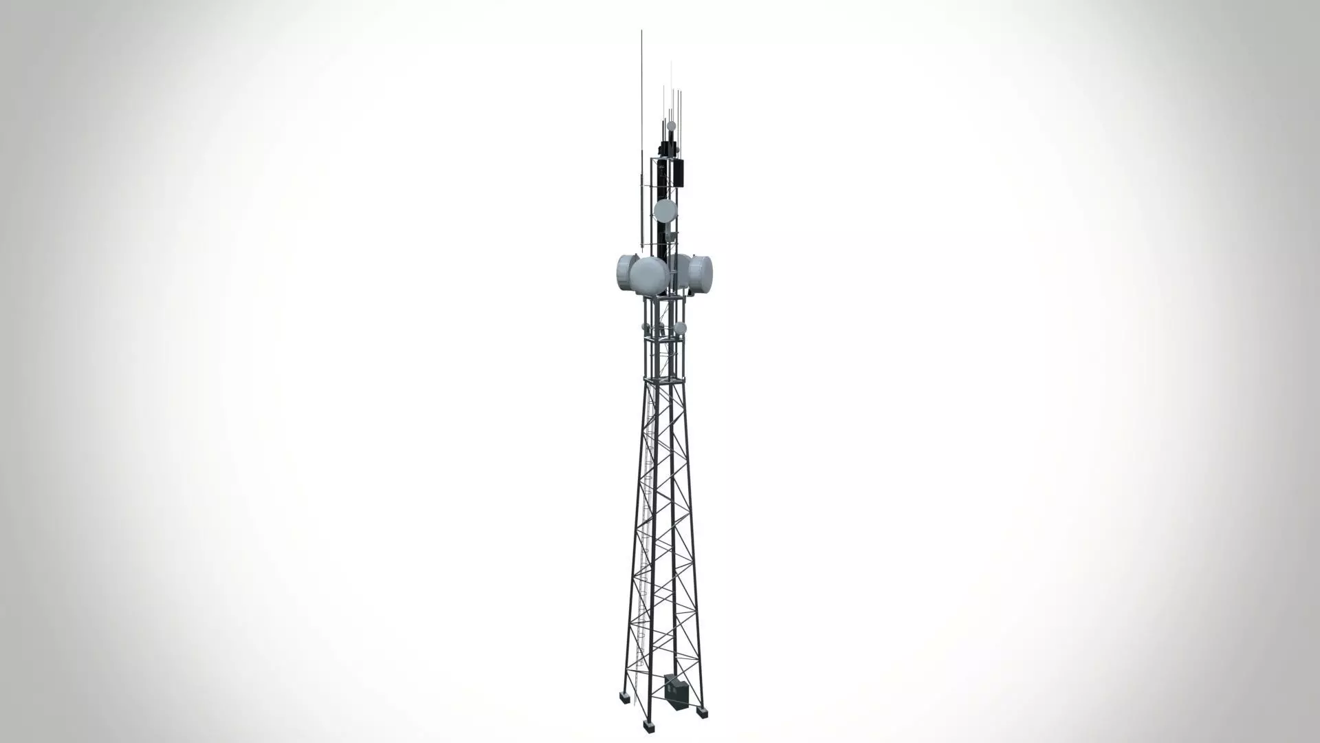 Cell Tower Low-poly 3D model_0