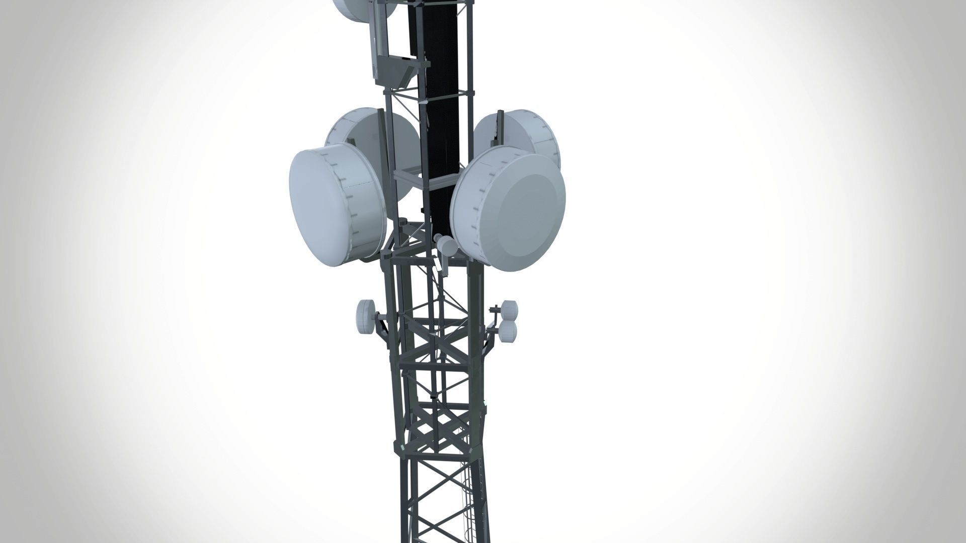 Cell Tower Low-poly 3D model_6