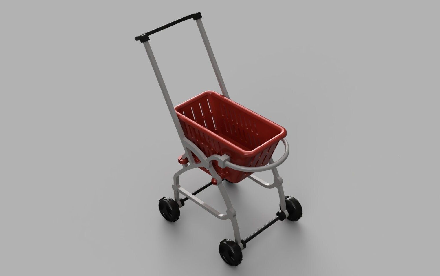 Shopping Trolley Cart 3D Printable Barbie 3D print model_3