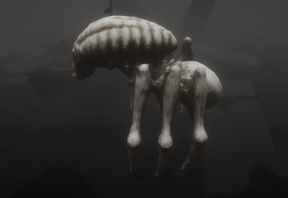 Skeletal Horror Spider Free low-poly 3D model_3