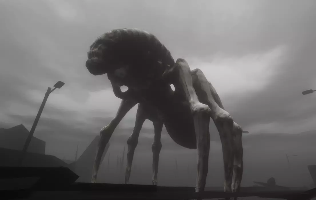 Skeletal Horror Spider Free low-poly 3D model_0