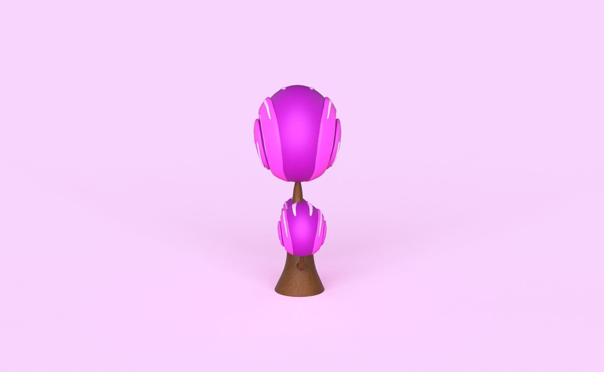 Cartoon Candy Tree 6 Low-poly 3D model_13