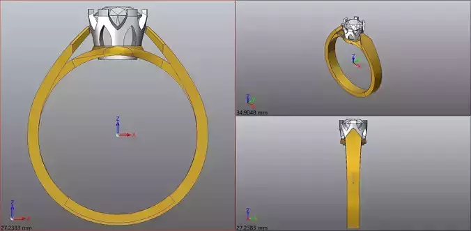 Two-color ring 3D print model