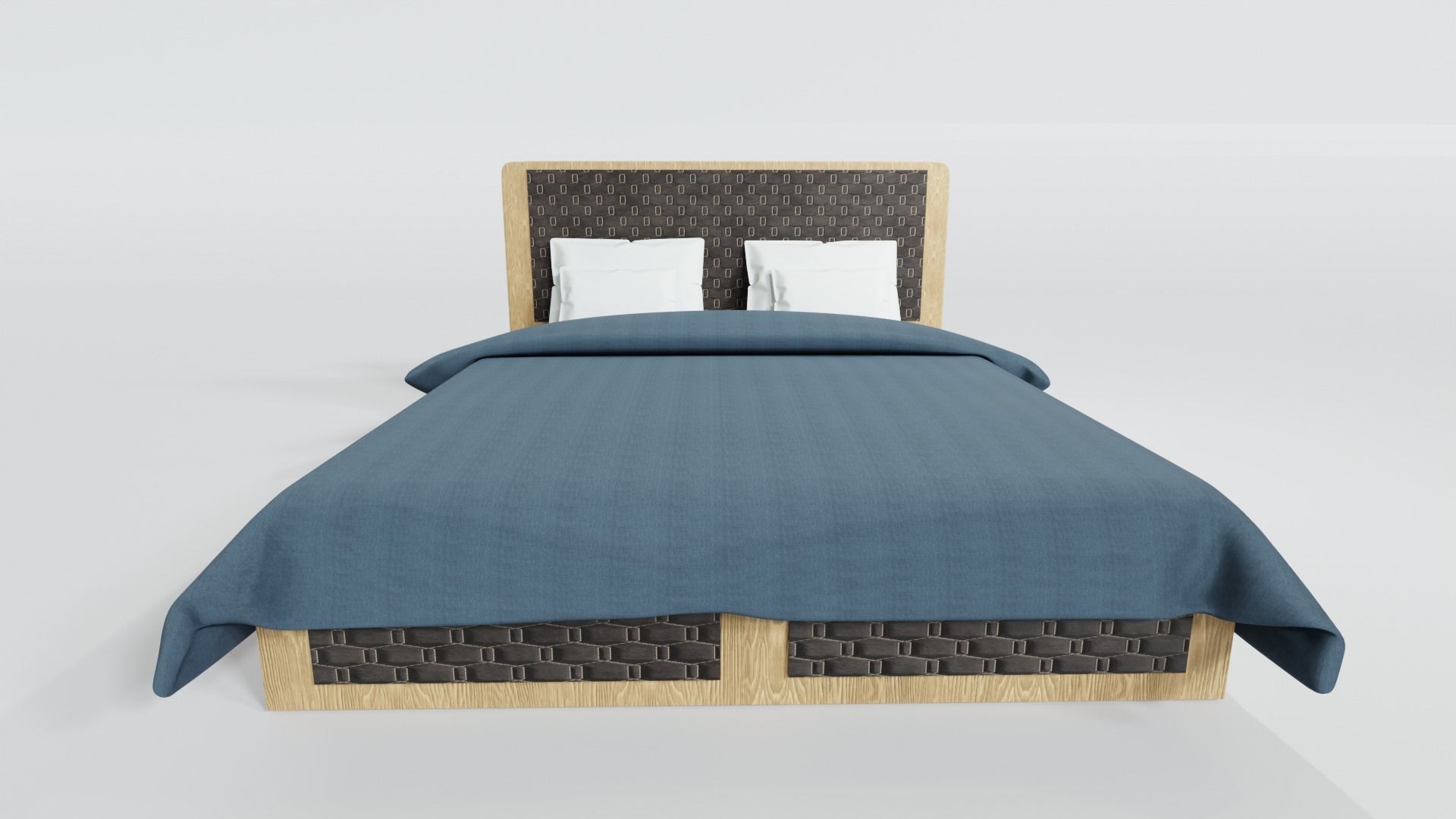Classic bed 3D model_1