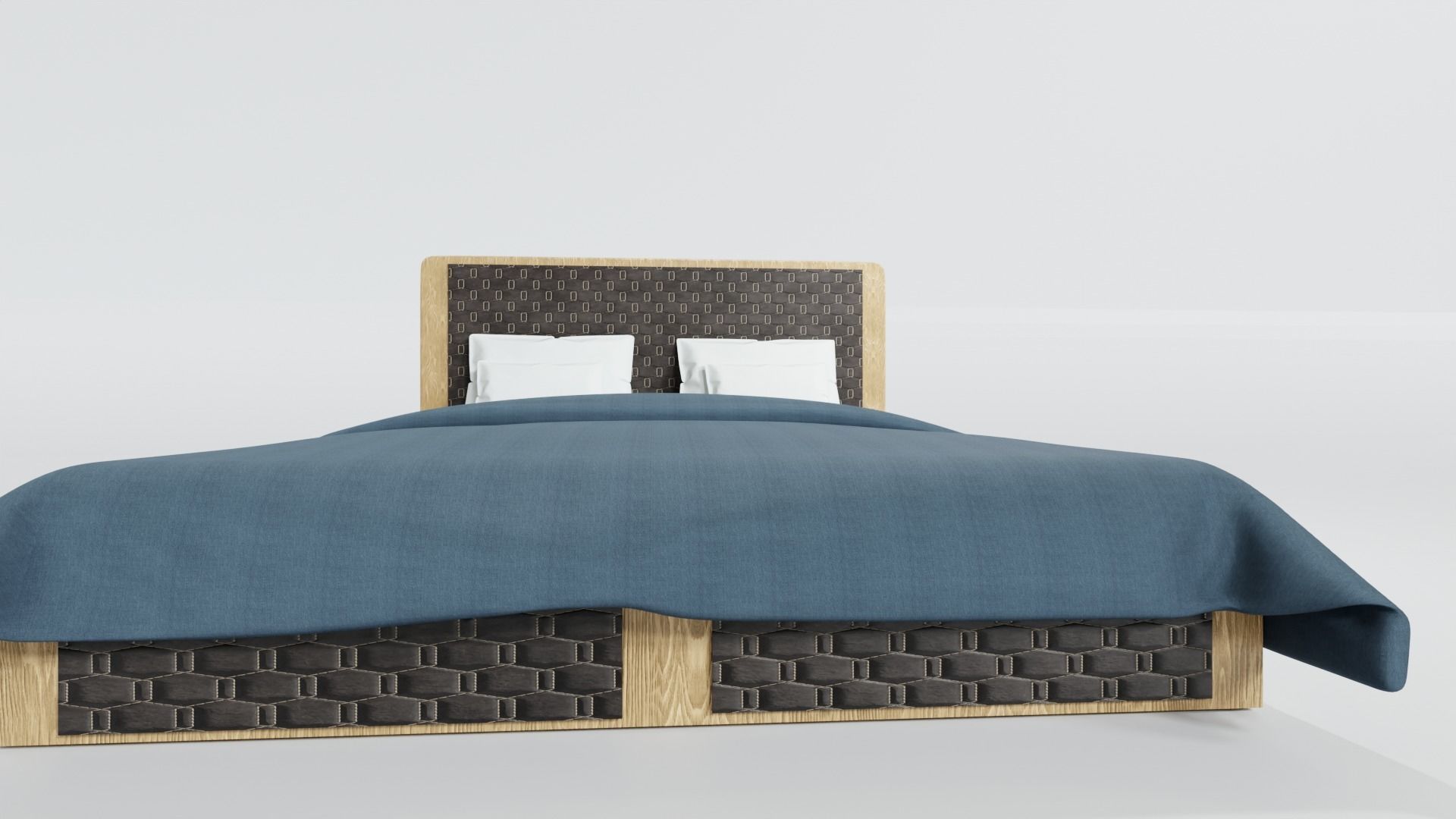 Classic bed 3D model_4
