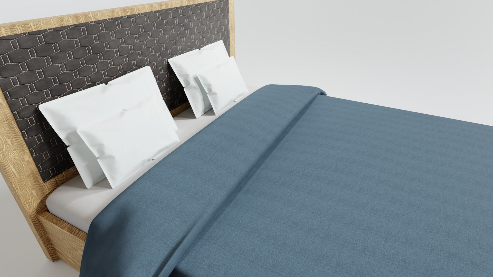 Classic bed 3D model_2