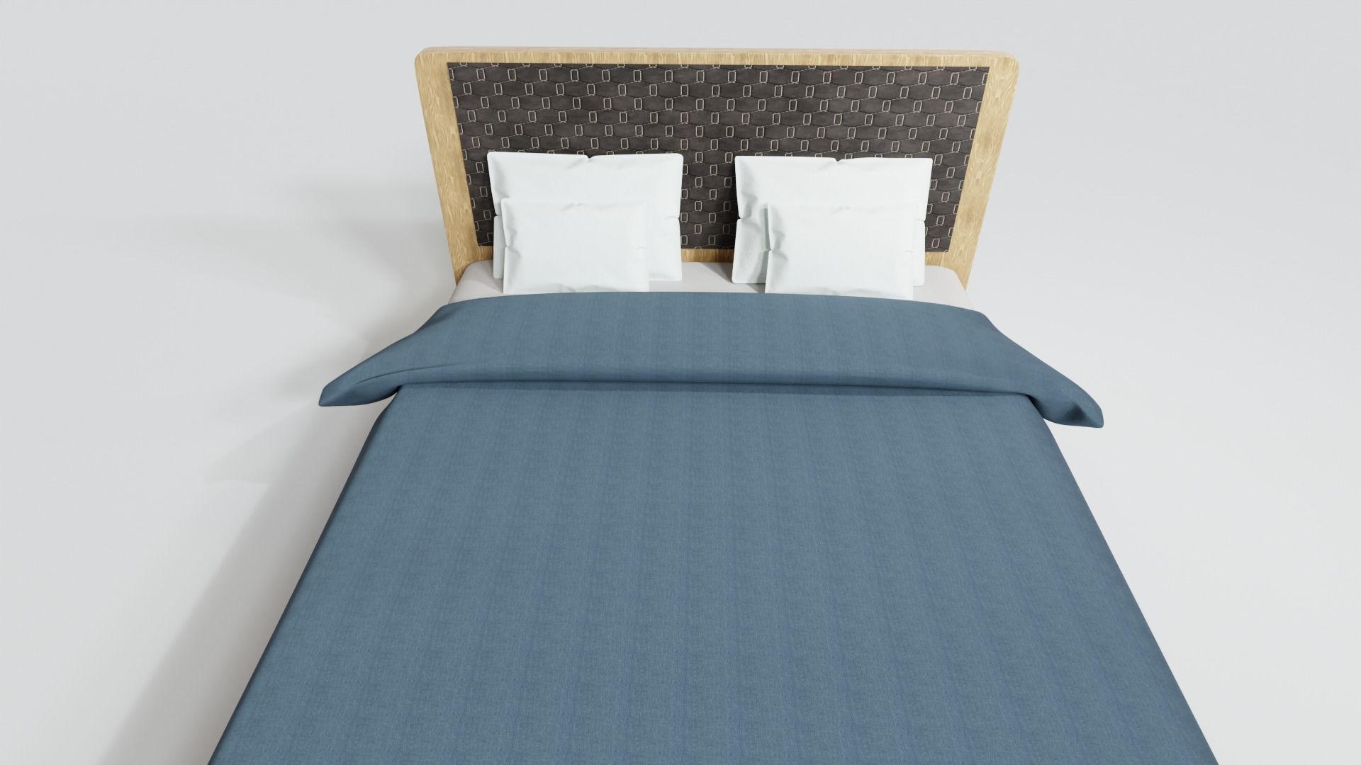 Classic bed 3D model_3