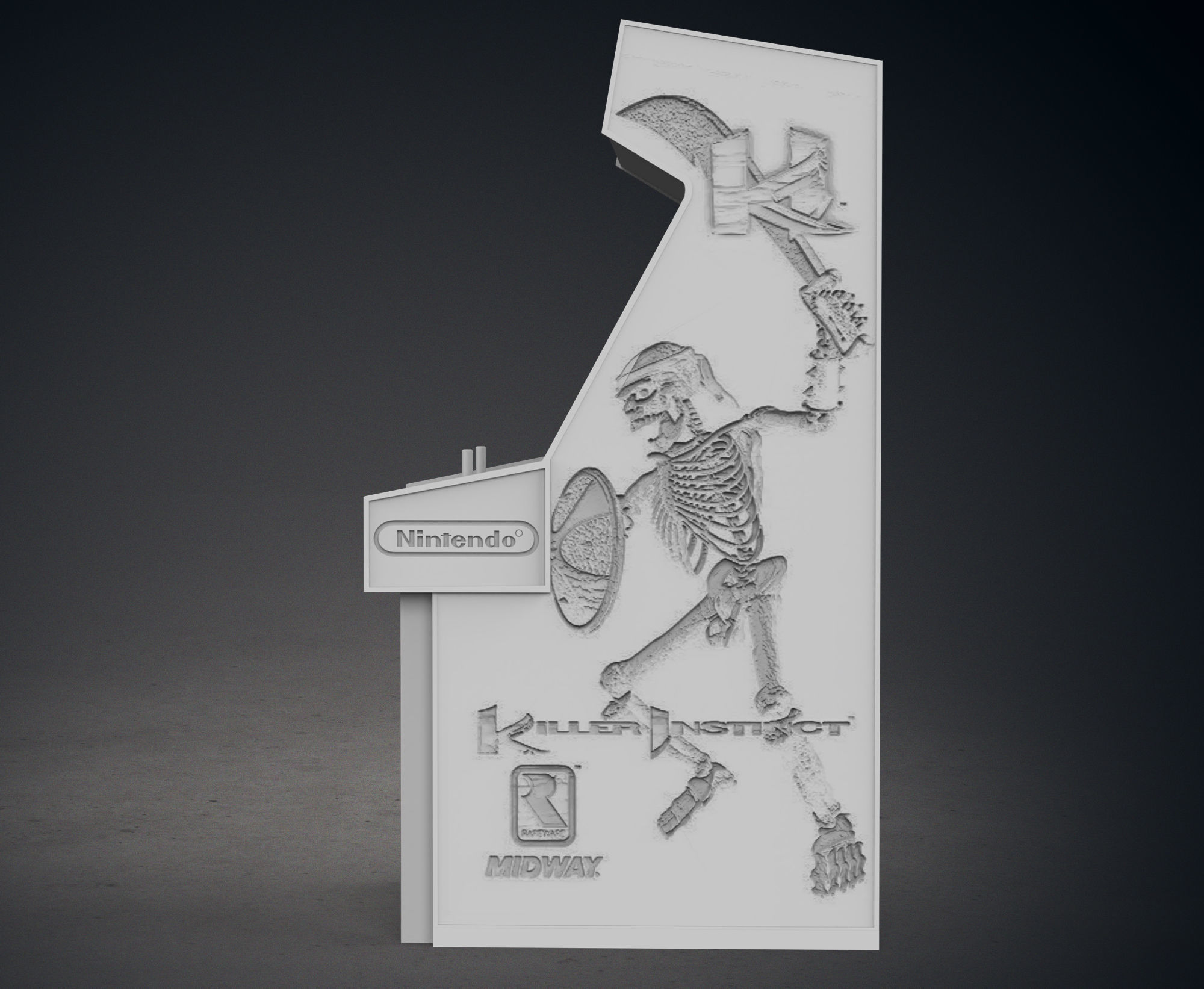 Killer Instinct Arcade Cabinet with Lithophane 3D print model_4