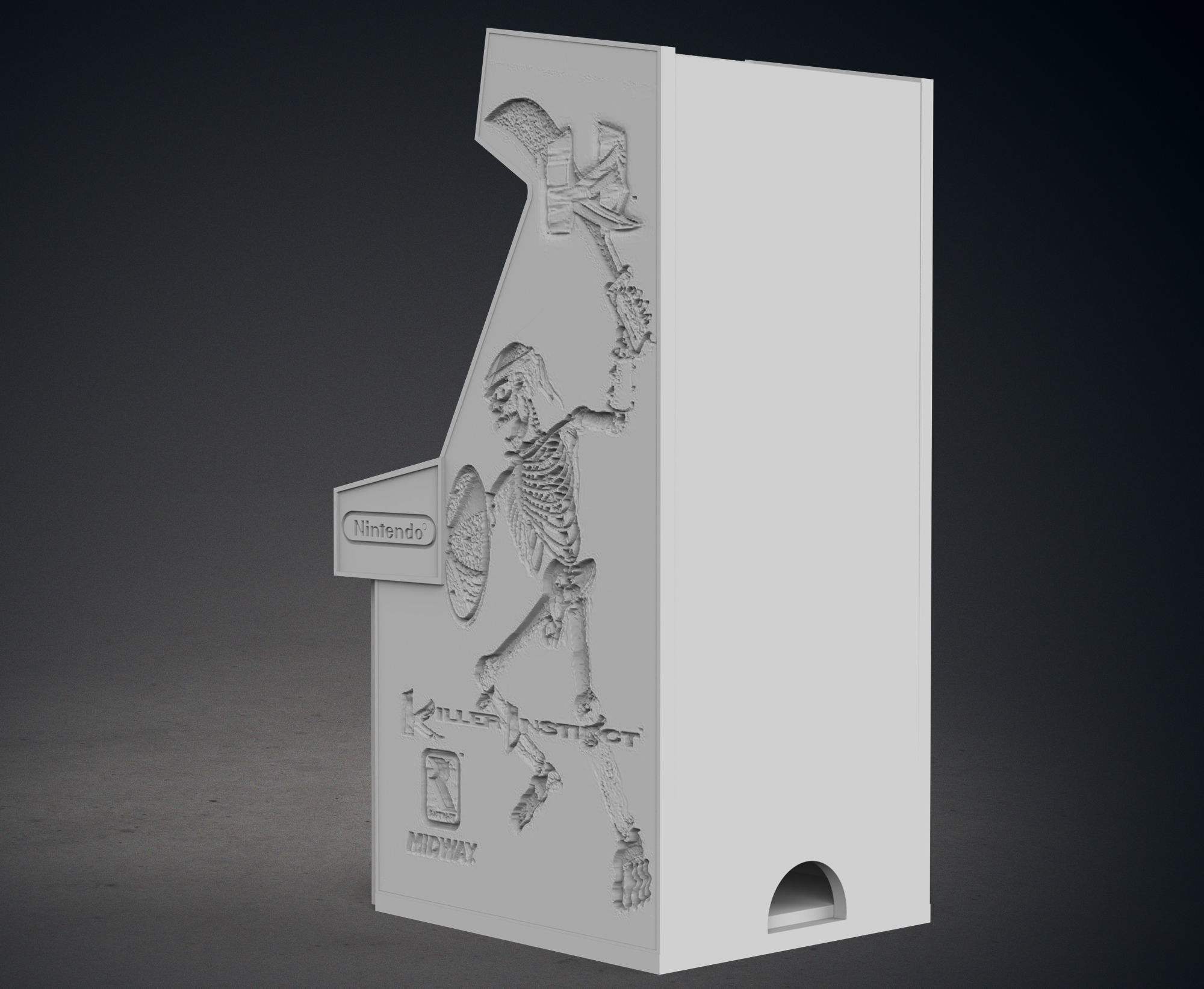 Killer Instinct Arcade Cabinet with Lithophane 3D print model_5