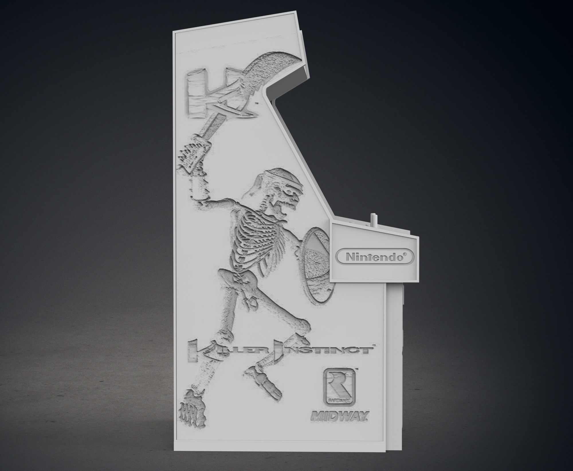 Killer Instinct Arcade Cabinet with Lithophane 3D print model_8