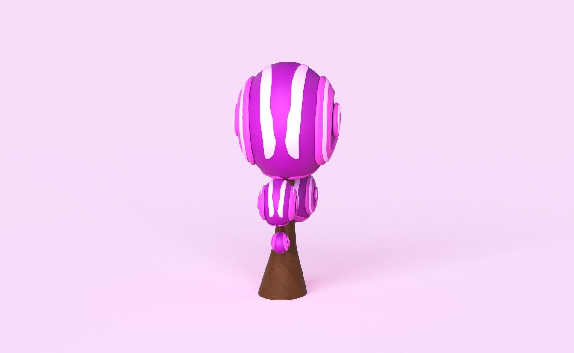 Cartoon Candy Tree 7 Low-poly 3D model_13