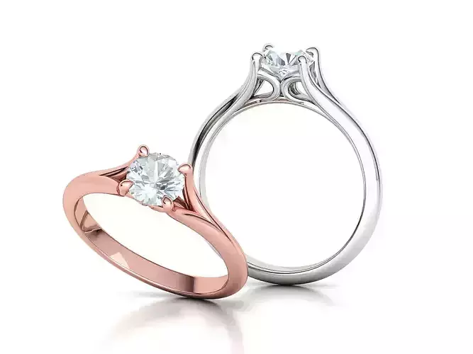 6mm Solitaire Ring Violet Yshank Engagement Ring 