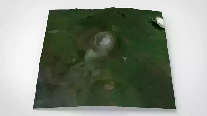 Voclano Nyiragongo Virunga Mountains of Africa 3D model
