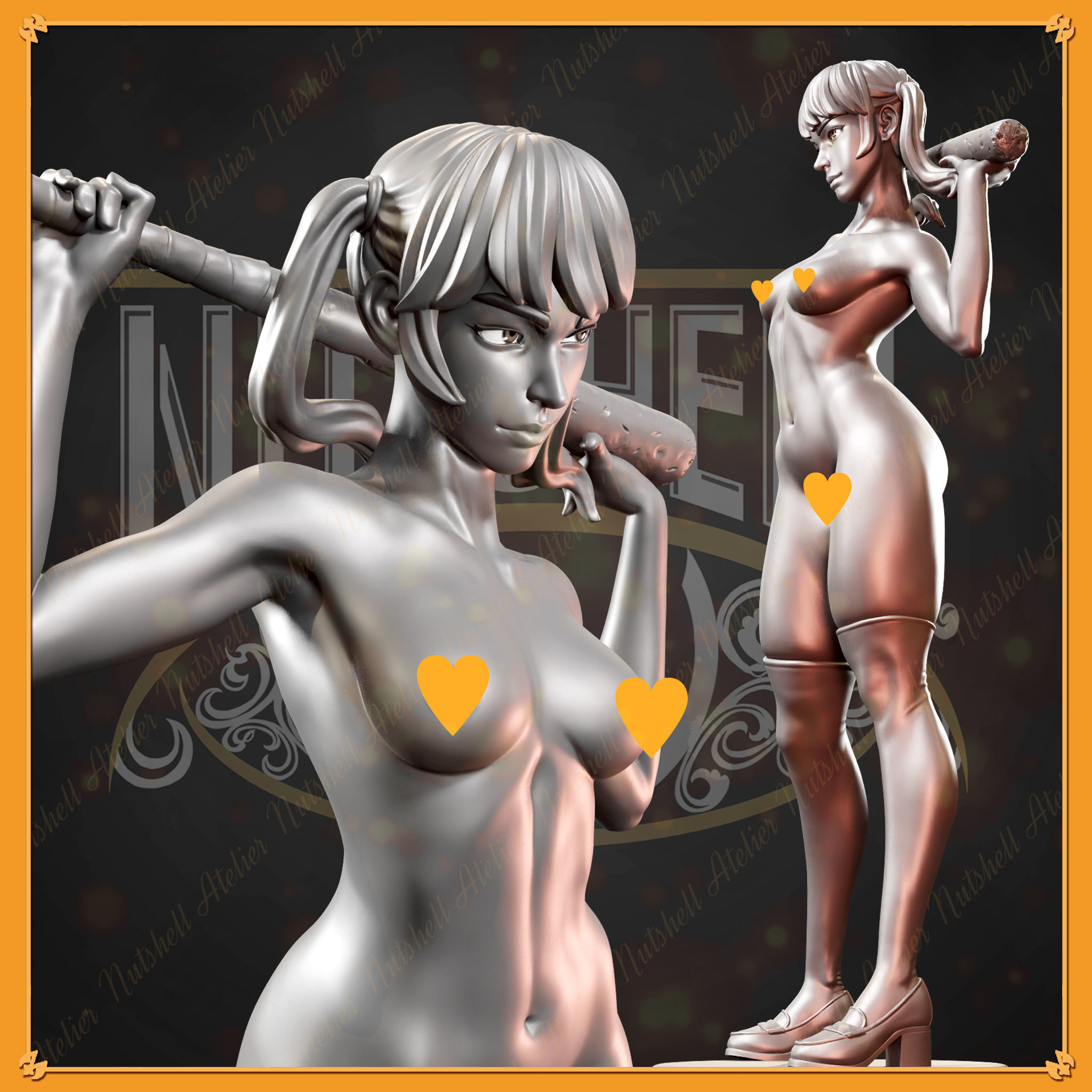 Nutshell Atelier - High school girl - NSFW 3D print model_13