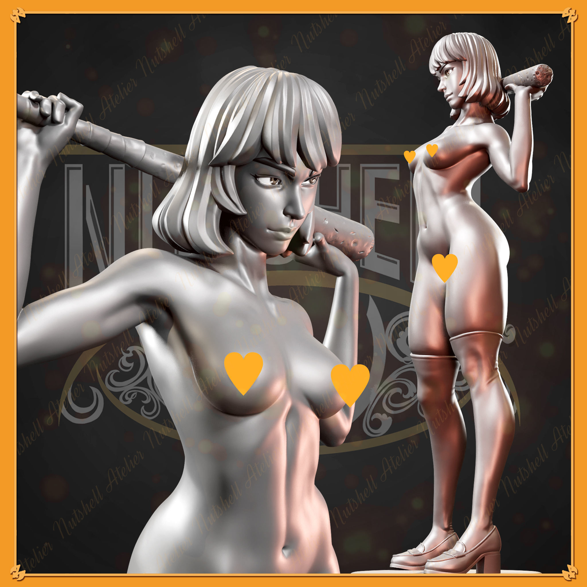 Nutshell Atelier - High school girl - NSFW 3D print model_14
