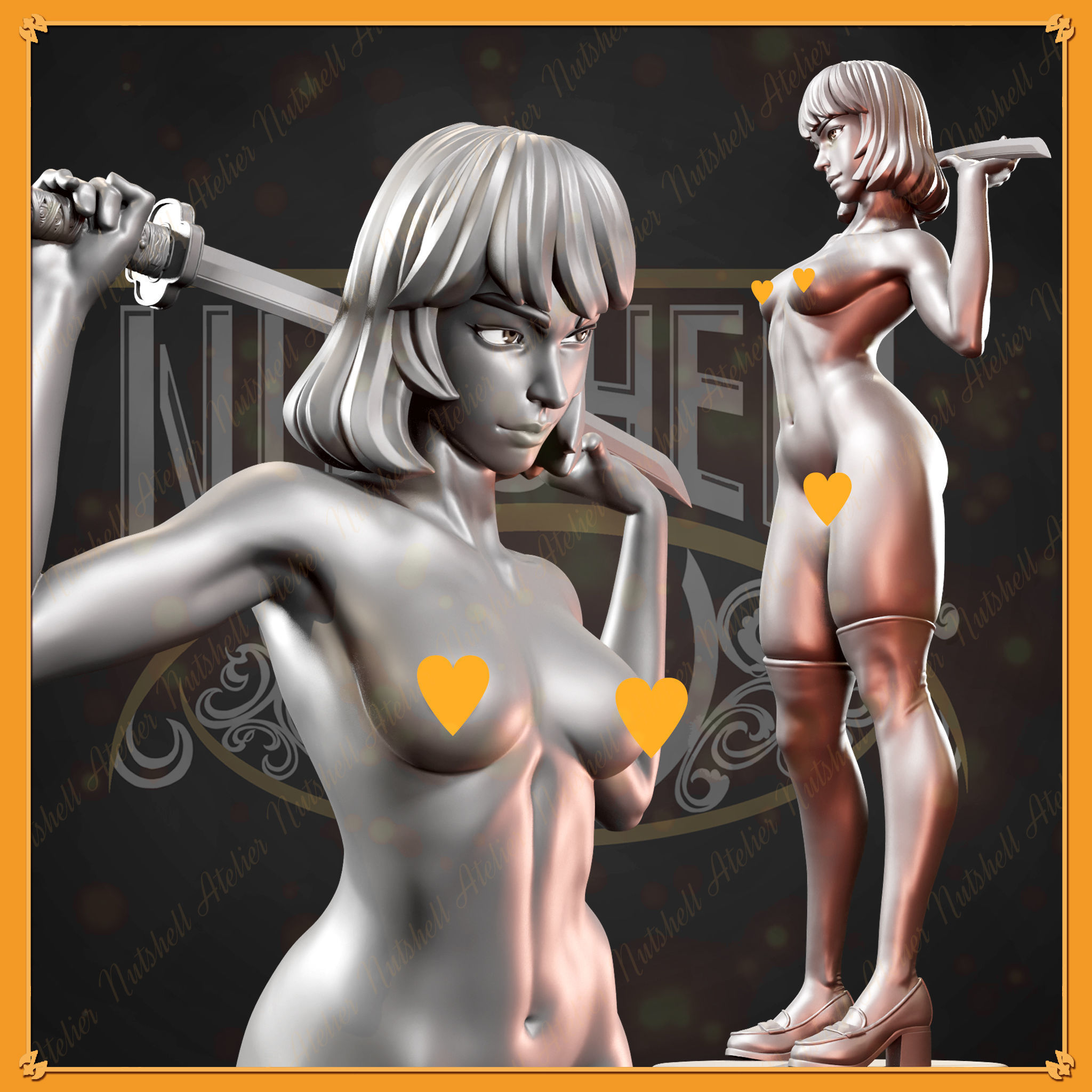Nutshell Atelier - High school girl - NSFW 3D print model_15