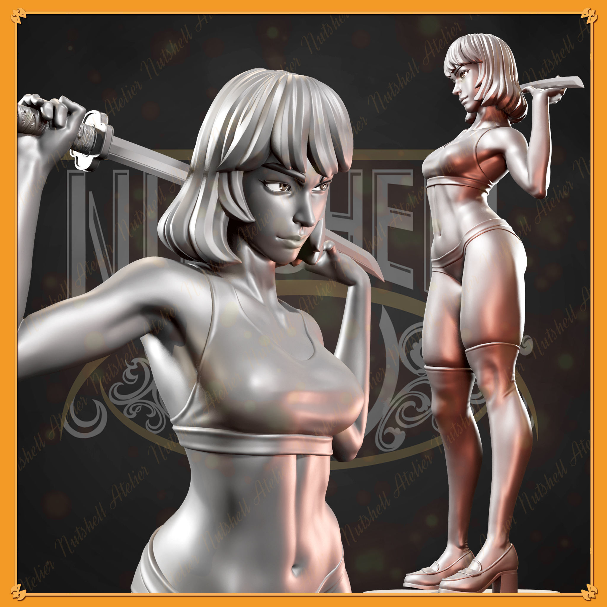 Nutshell Atelier - High school girl - NSFW 3D print model_12