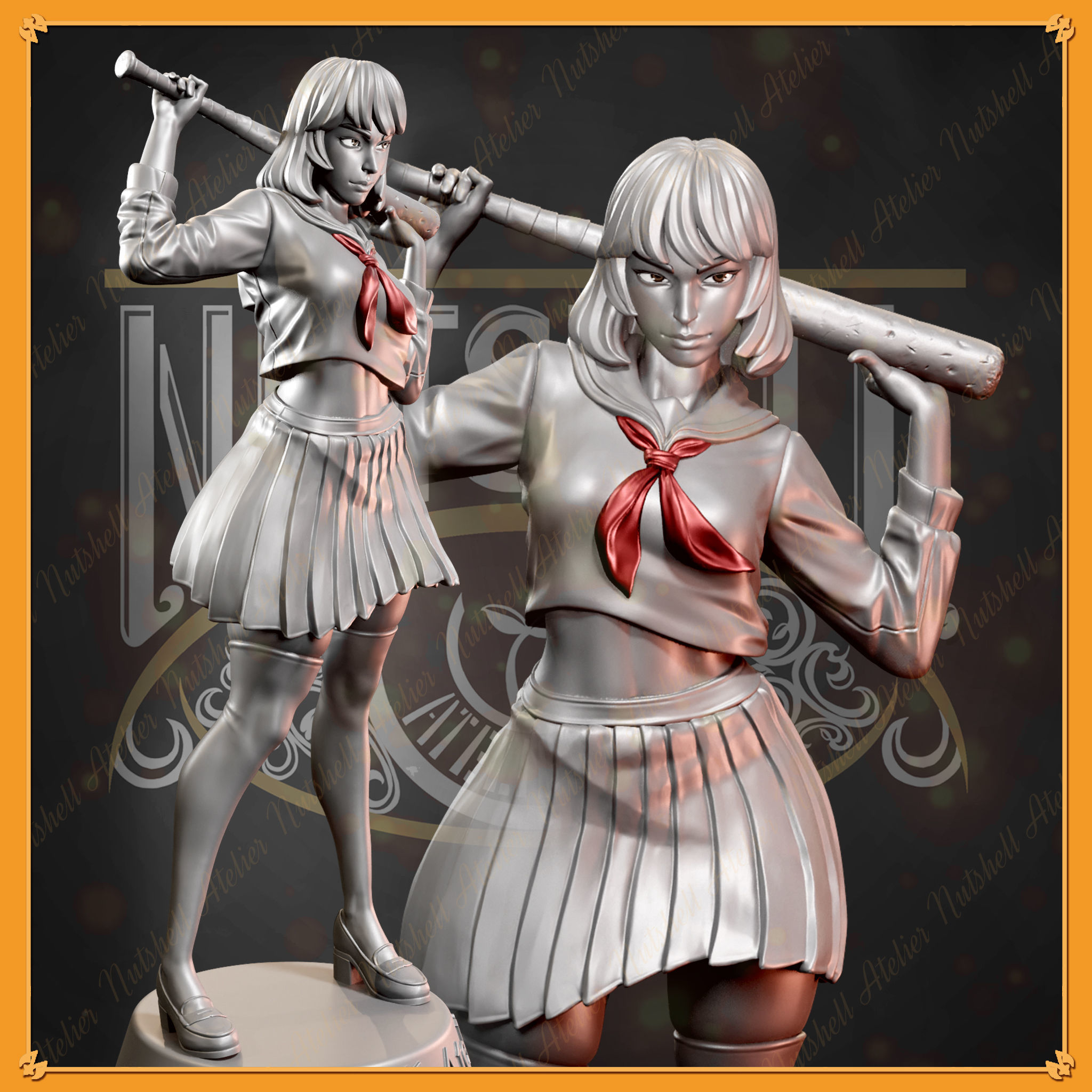 Nutshell Atelier - High school girl - NSFW 3D print model_3