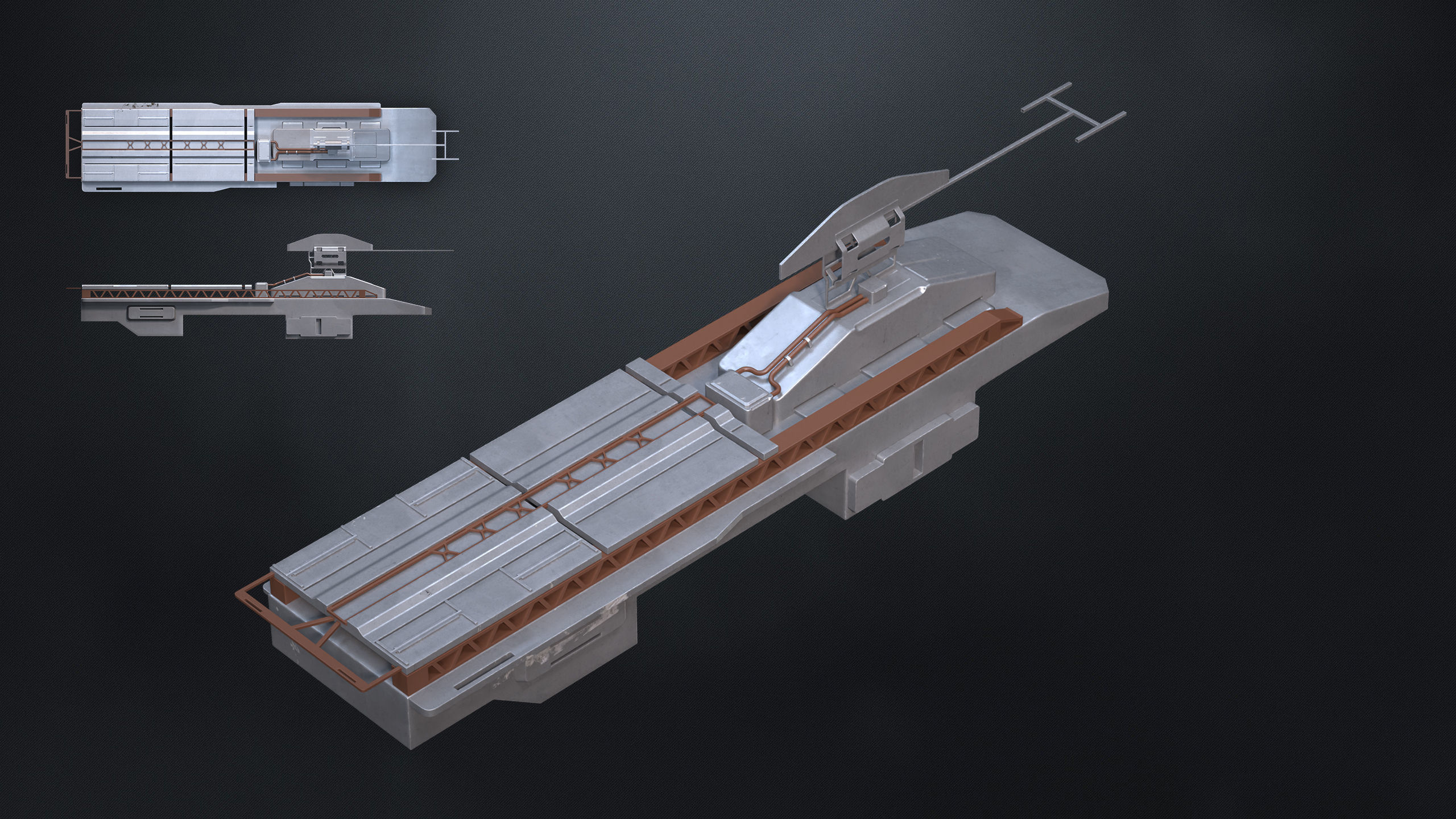 10 SUB-D Scifi Architecture Kitbash Elements Vol II 3D model_5