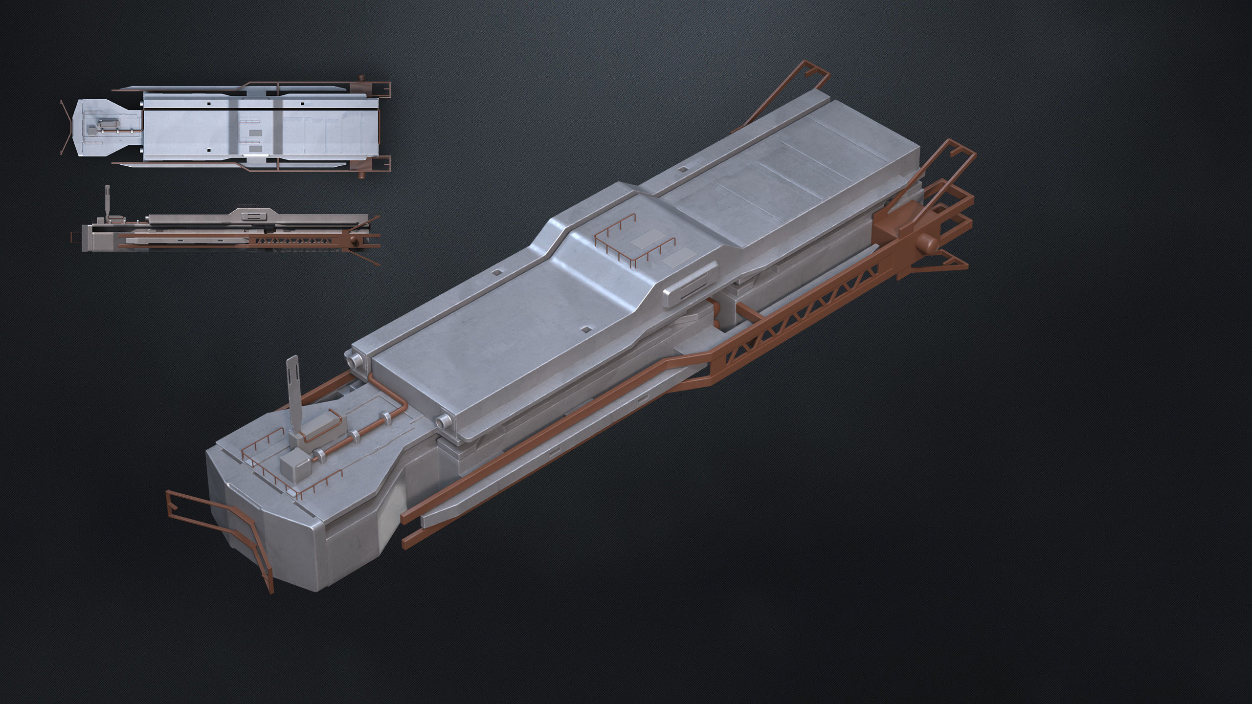 10 SUB-D Scifi Architecture Kitbash Elements Vol II 3D model_10