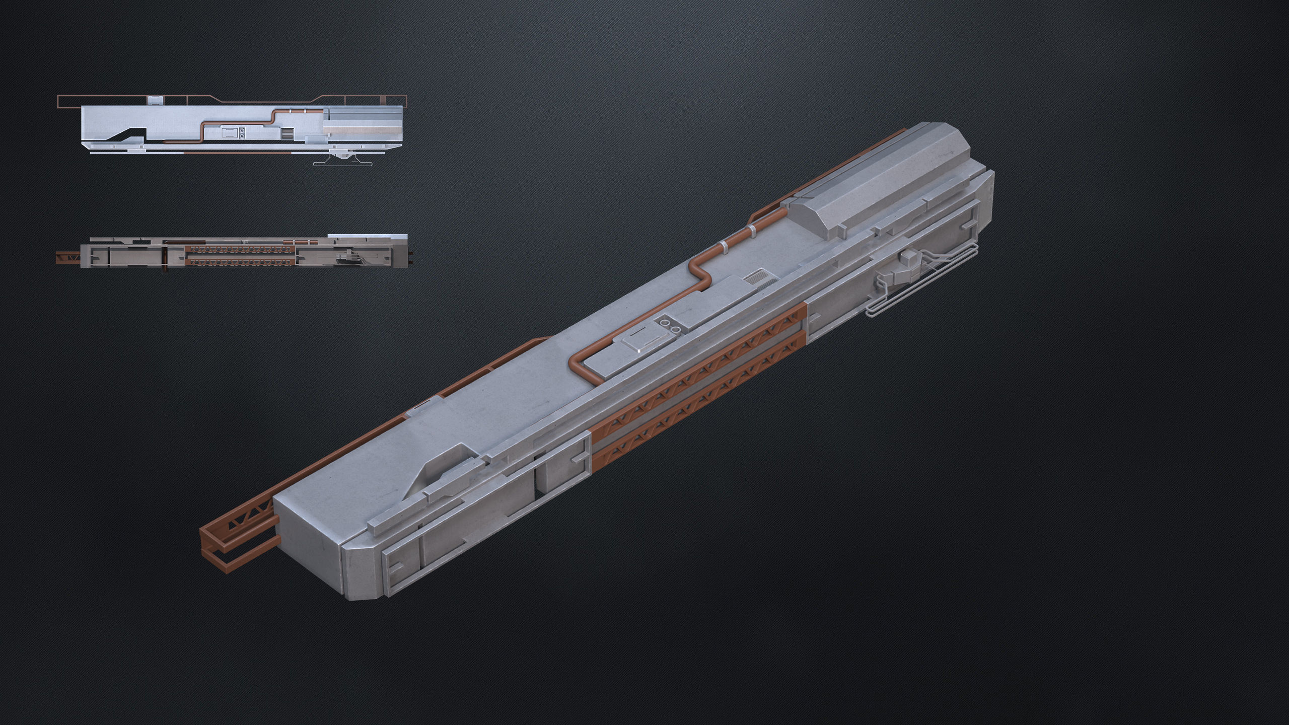 10 SUB-D Scifi Architecture Kitbash Elements Vol II 3D model_11