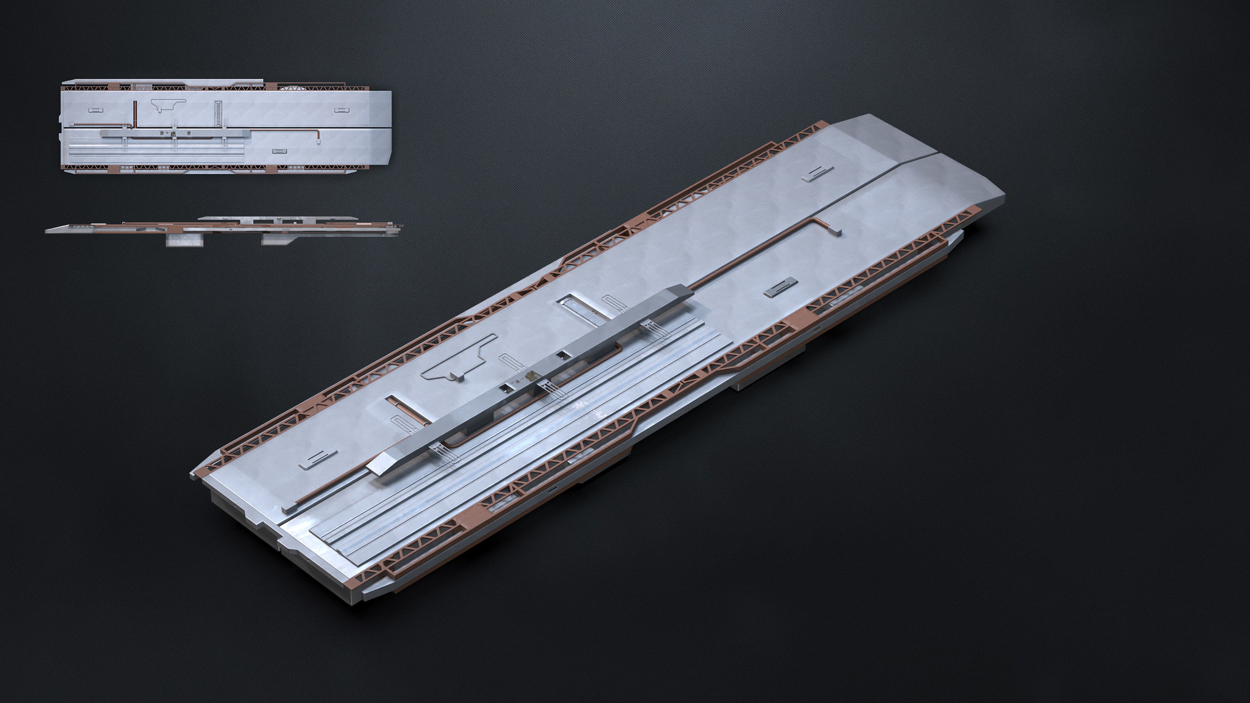 10 SUB-D Scifi Architecture Kitbash Elements Vol II 3D model_2