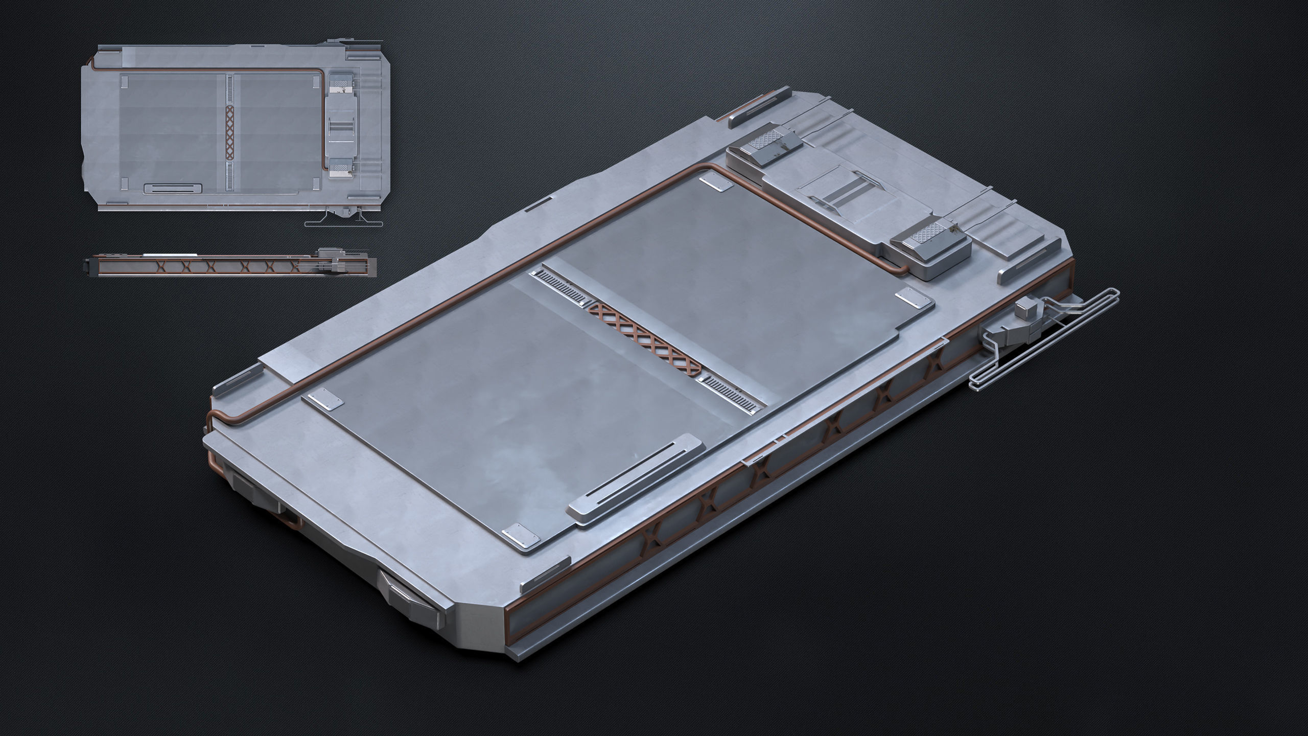 10 SUB-D Scifi Architecture Kitbash Elements Vol II 3D model_4