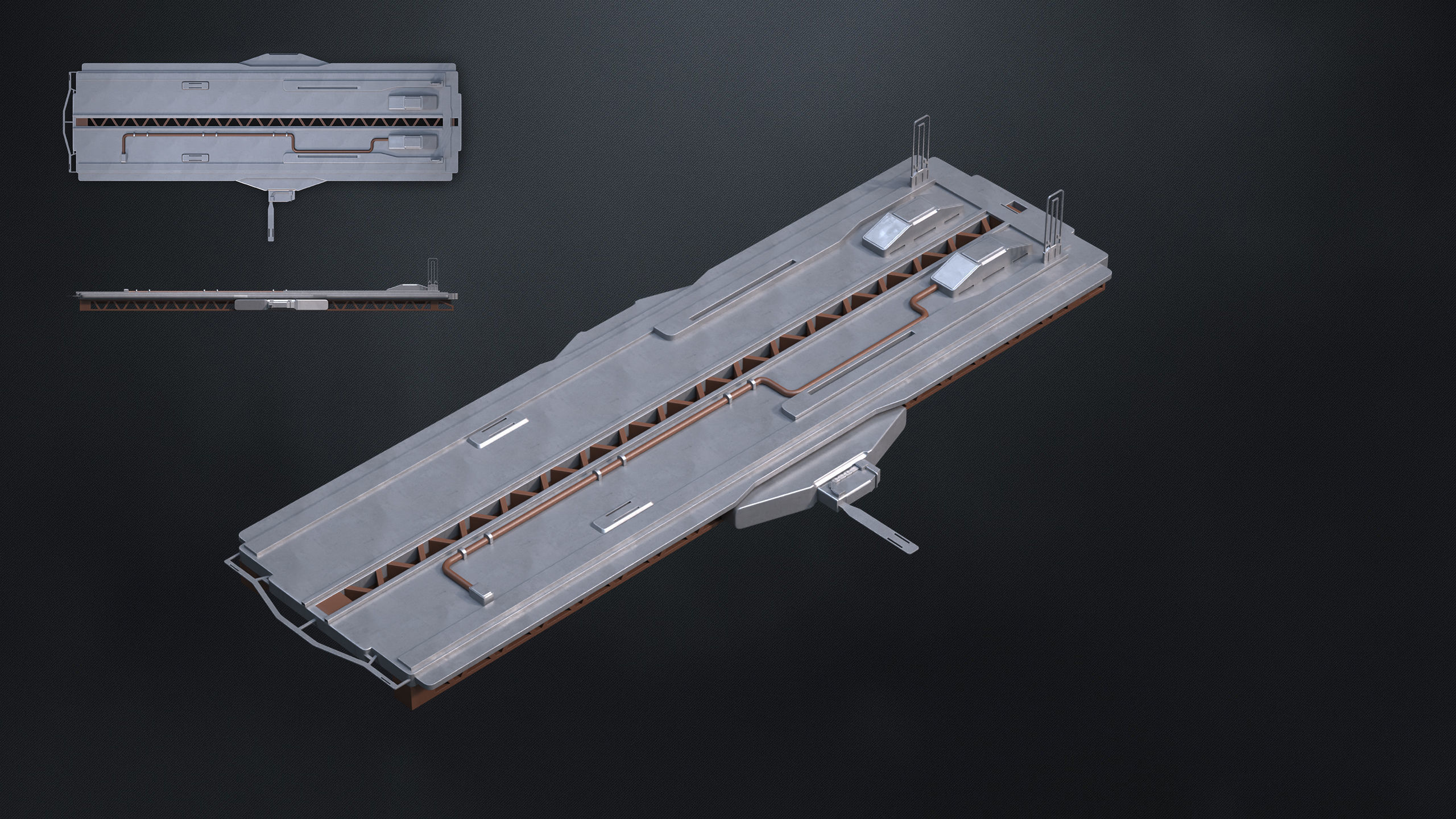 10 SUB-D Scifi Architecture Kitbash Elements Vol II 3D model_3