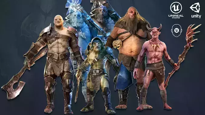 Creature pack 01 Low-poly 3D model