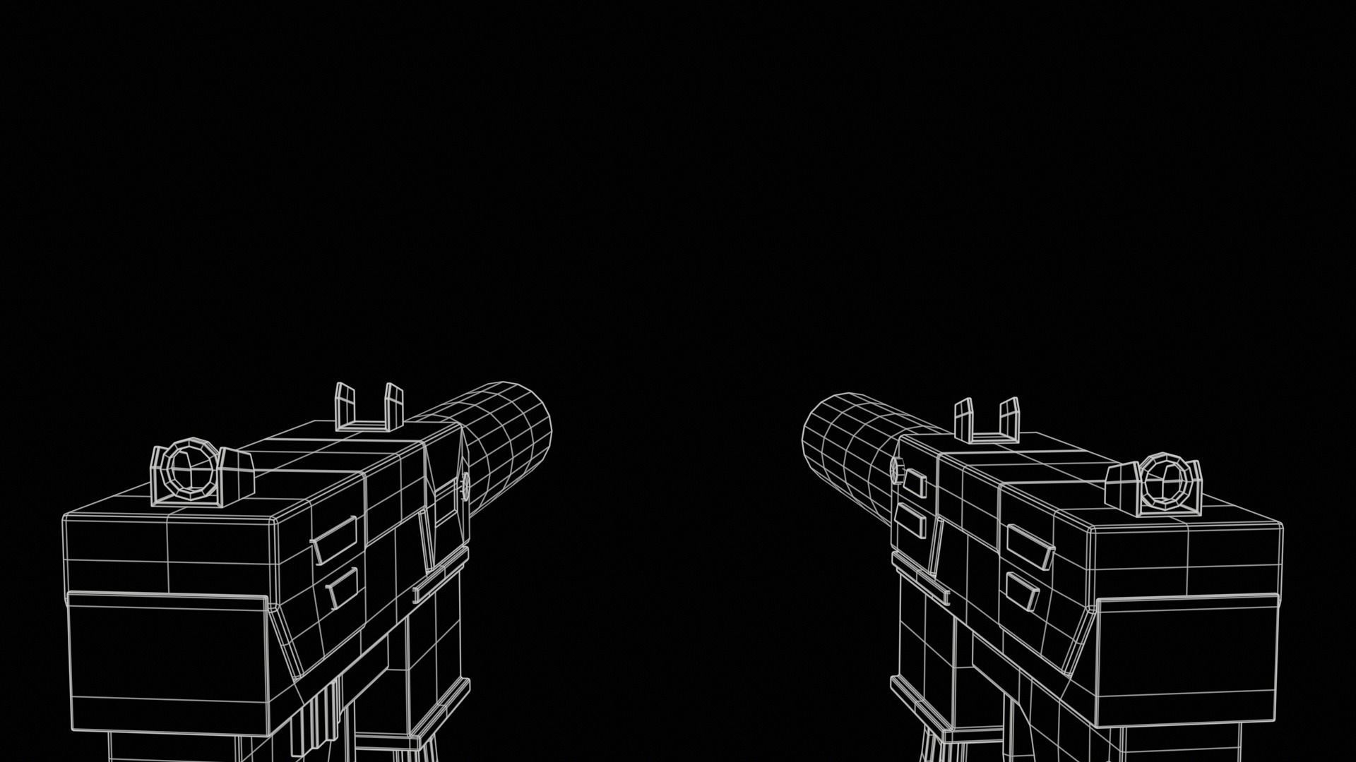 Stylized SMG fun Low-poly 3D model_26