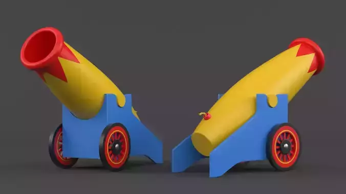Circus Cannon 3D model