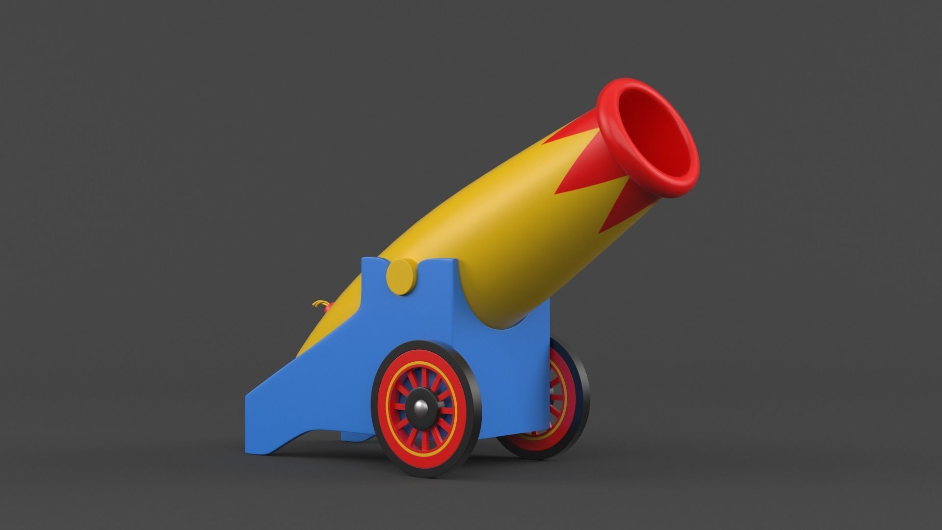 Circus Cannon 3D model_3