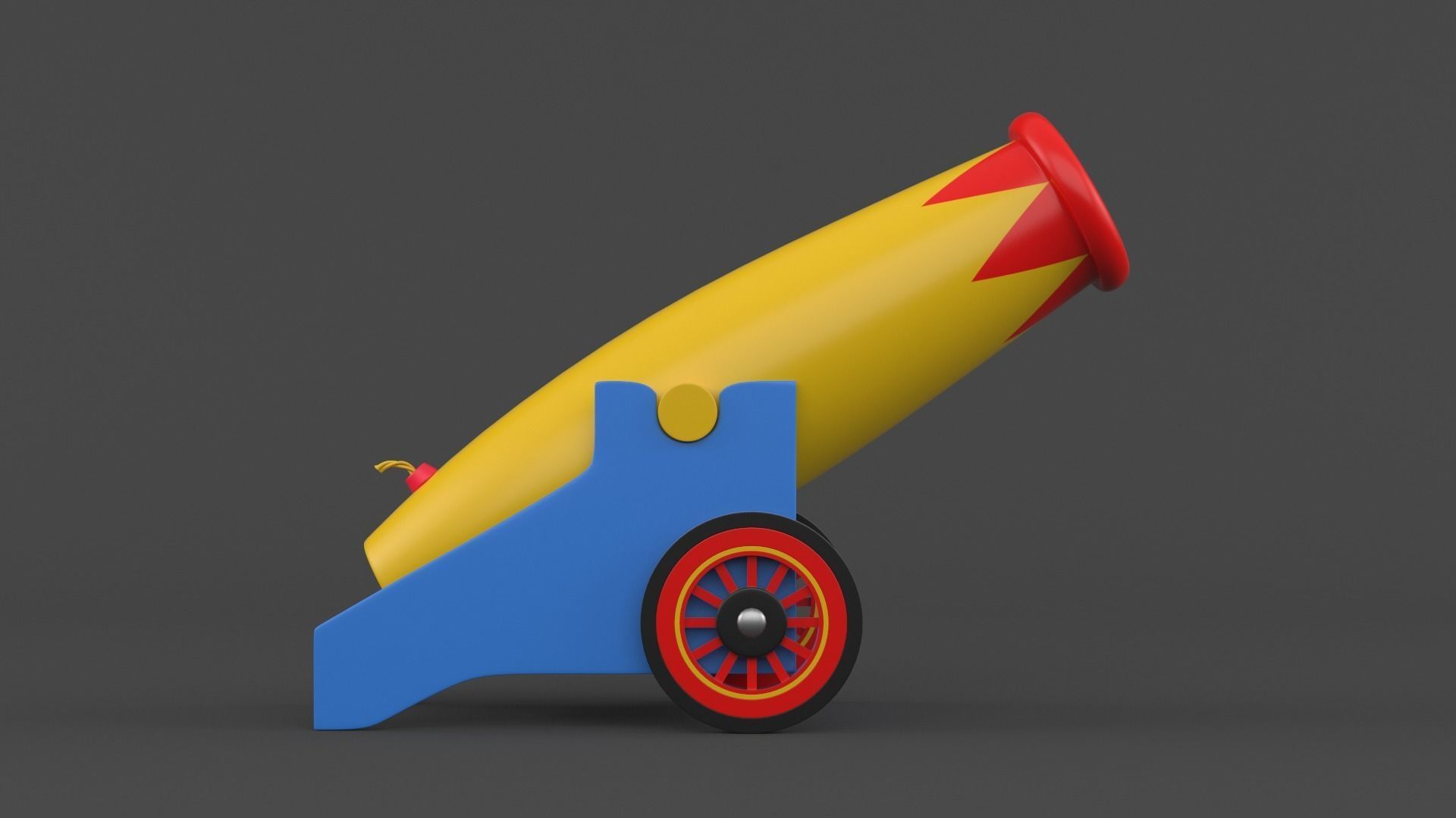 Circus Cannon 3D model_2