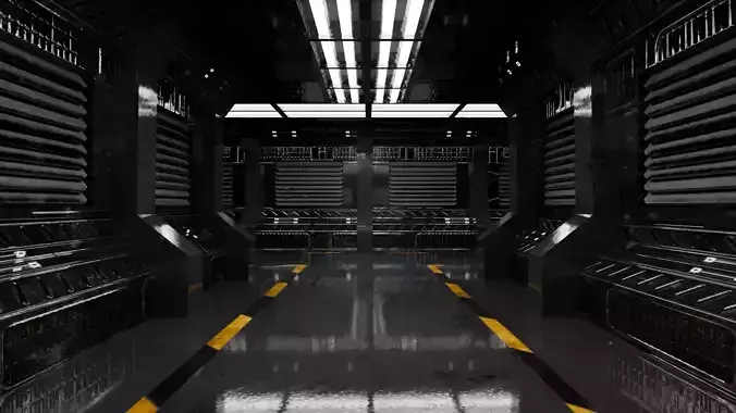 Modular Sci Fi Corridor Blender