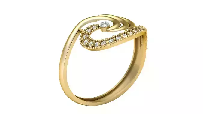 STYLISH SOLITAIRE ENGAGEMENT RING 3D PRINTABLE MODEL