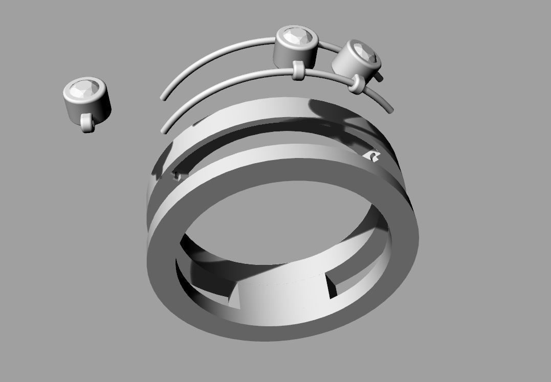 Messika Ring 3D print model_3