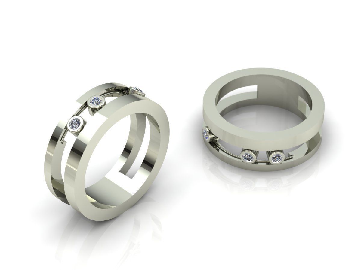 Messika Ring 3D print model_1