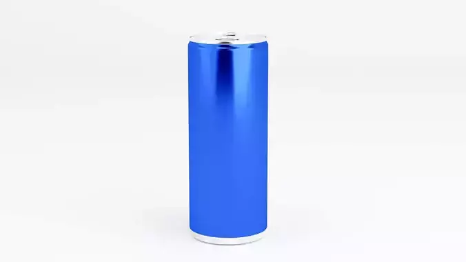 Metallic drink tin 3d model