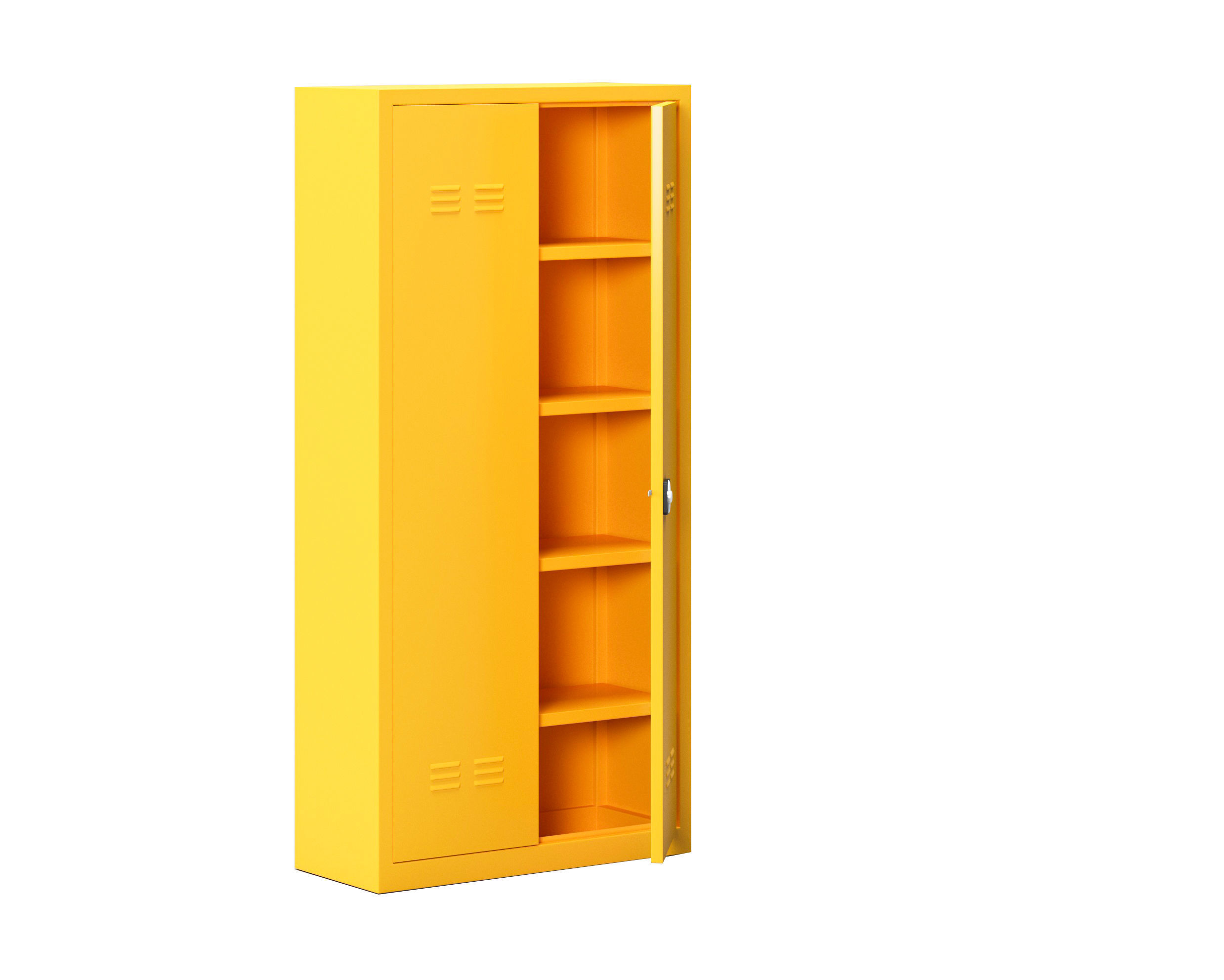 Metal Cabinet Locker Low-poly 3D model_2